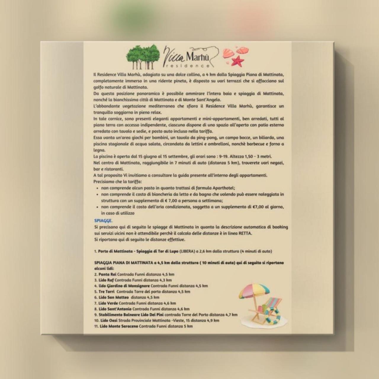Villa Marhu' Mattinata Ngoại thất bức ảnh